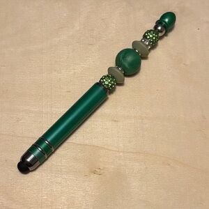 Green Beaded Stylus/Pen